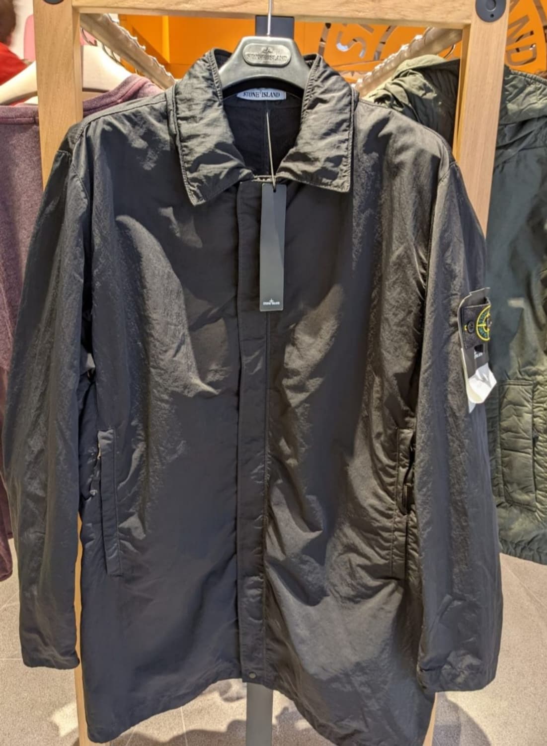 스톤아일랜드/NYLON BATAVIA TC 코트/ 블랙/M 상품이미지8