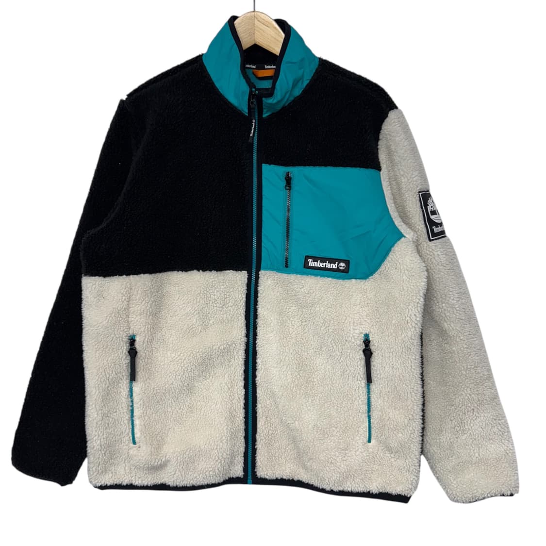 팀버랜드 로고 양털 후리스 집업 상품이미지1