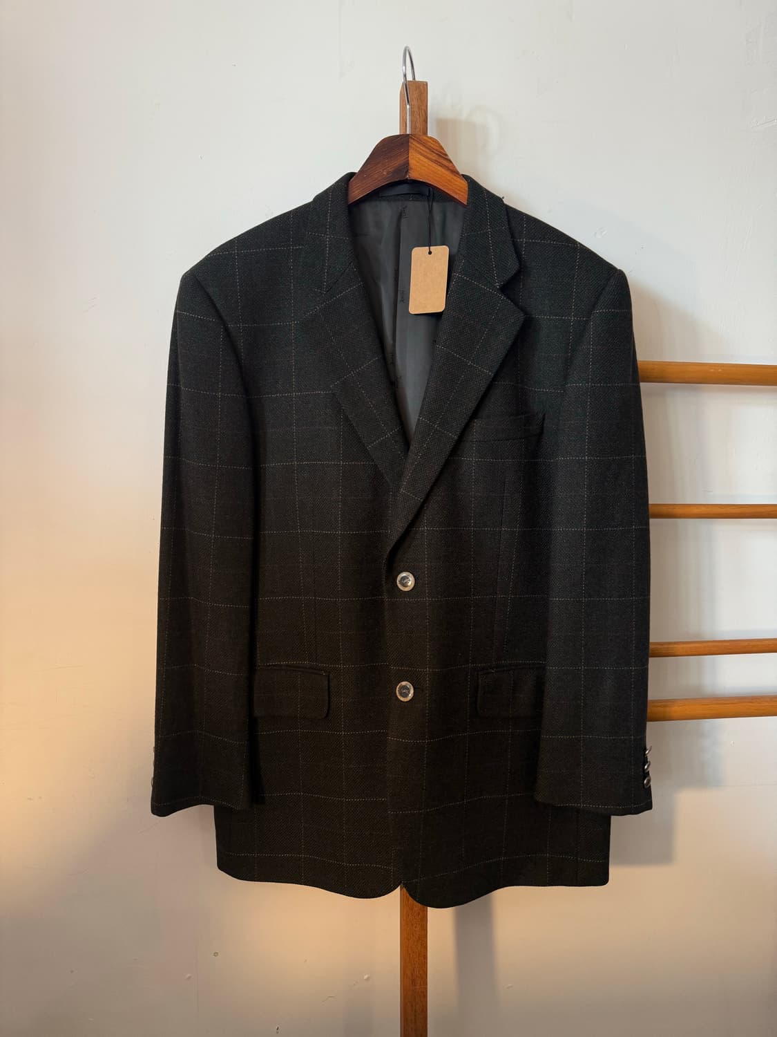 YSL 입생로랑 90s 체크 블레이져 상품이미지1