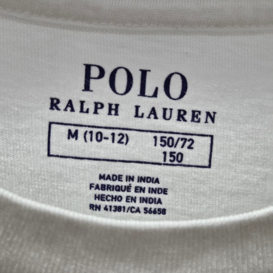 폴로랄프로렌 키즈 롱슬리브 화이트 M/10/12 상품이미지3