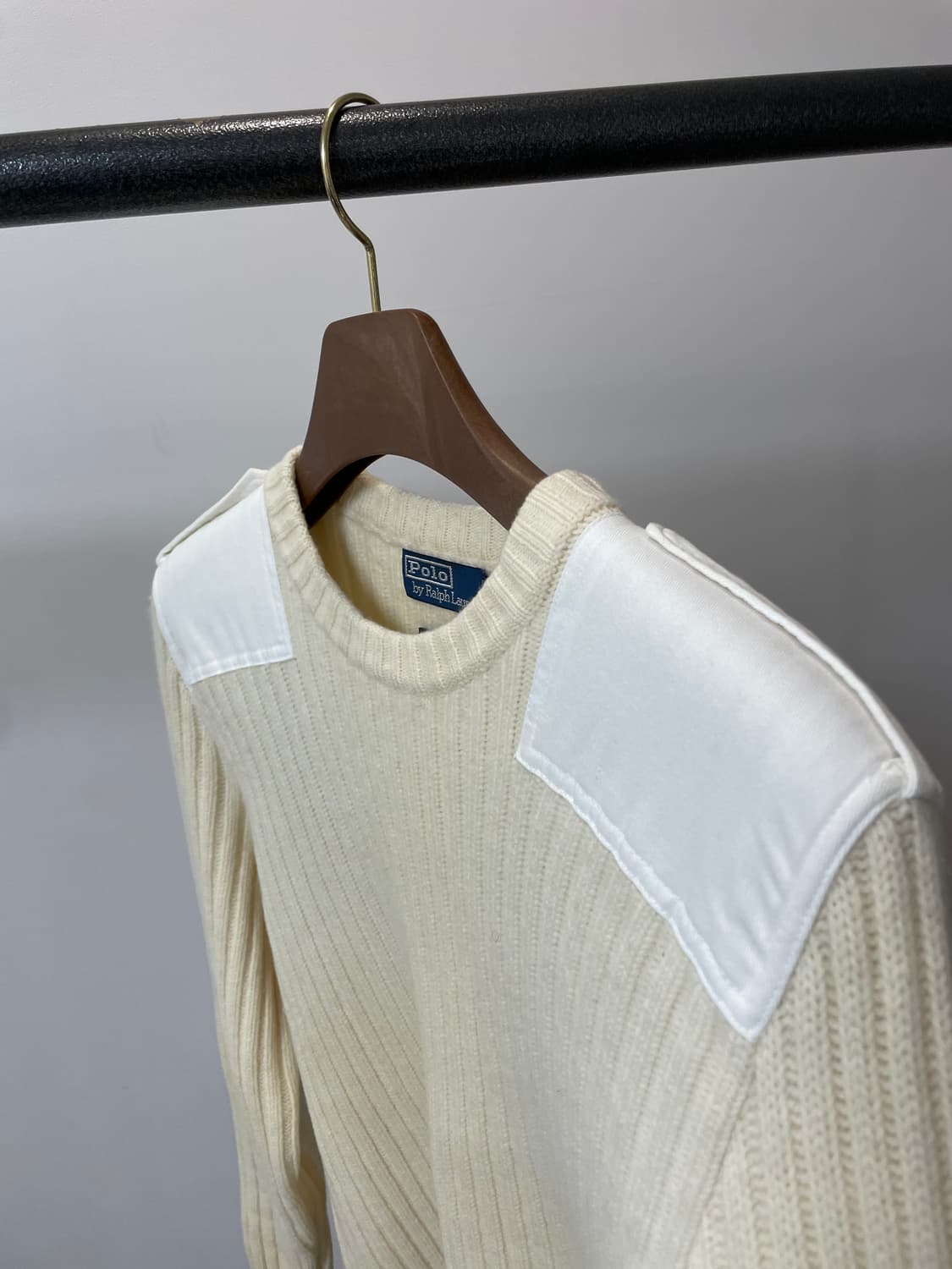 (L) 폴로 랄프로렌 견장 패치 램스울 니트 상품이미지2