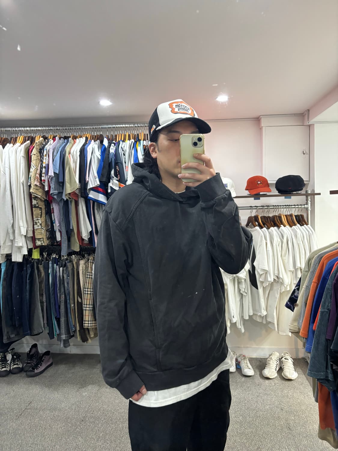 준지 코튼 스티치 가먼트 다잉 후드 상품이미지7