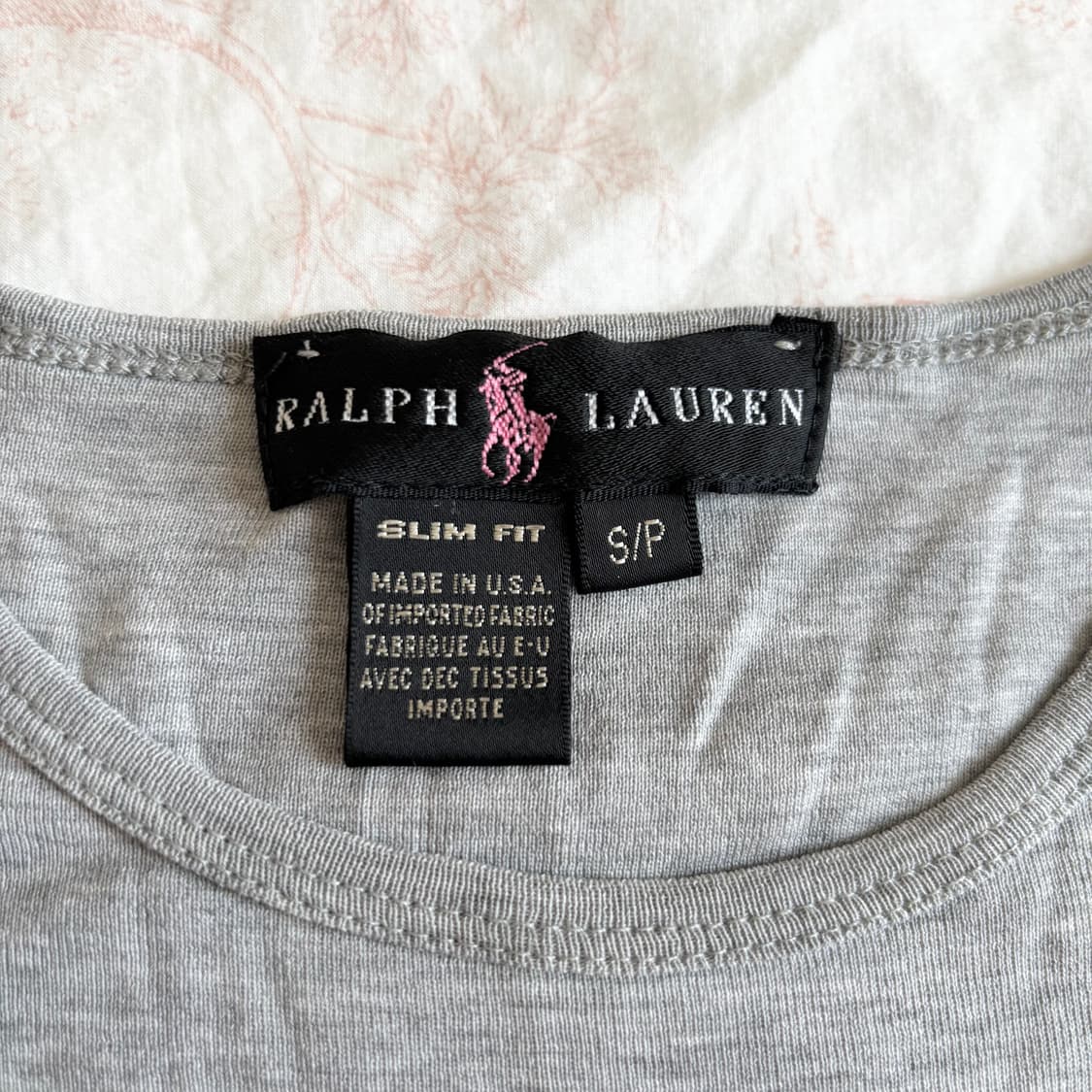 폴로 랄프로렌 빅포니 핑크 회색 반팔 티셔츠 빈티지 갸루 히메 stc 상품이미지2