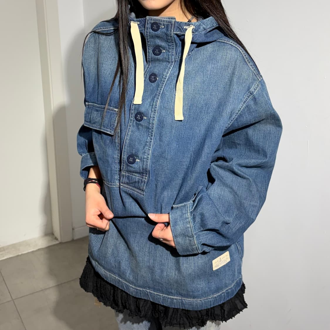 폴로 데님 후드 아노락 풀오버 상품이미지1