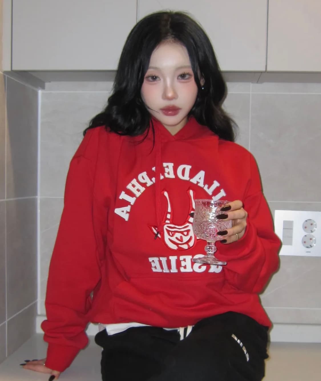 세이에 아플리케 후드티 상품이미지1