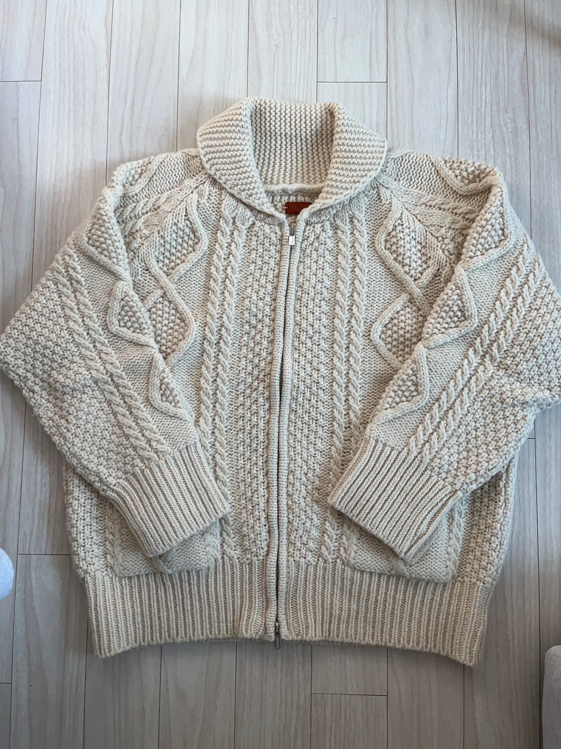 리본빛 집업 니트 상품이미지2