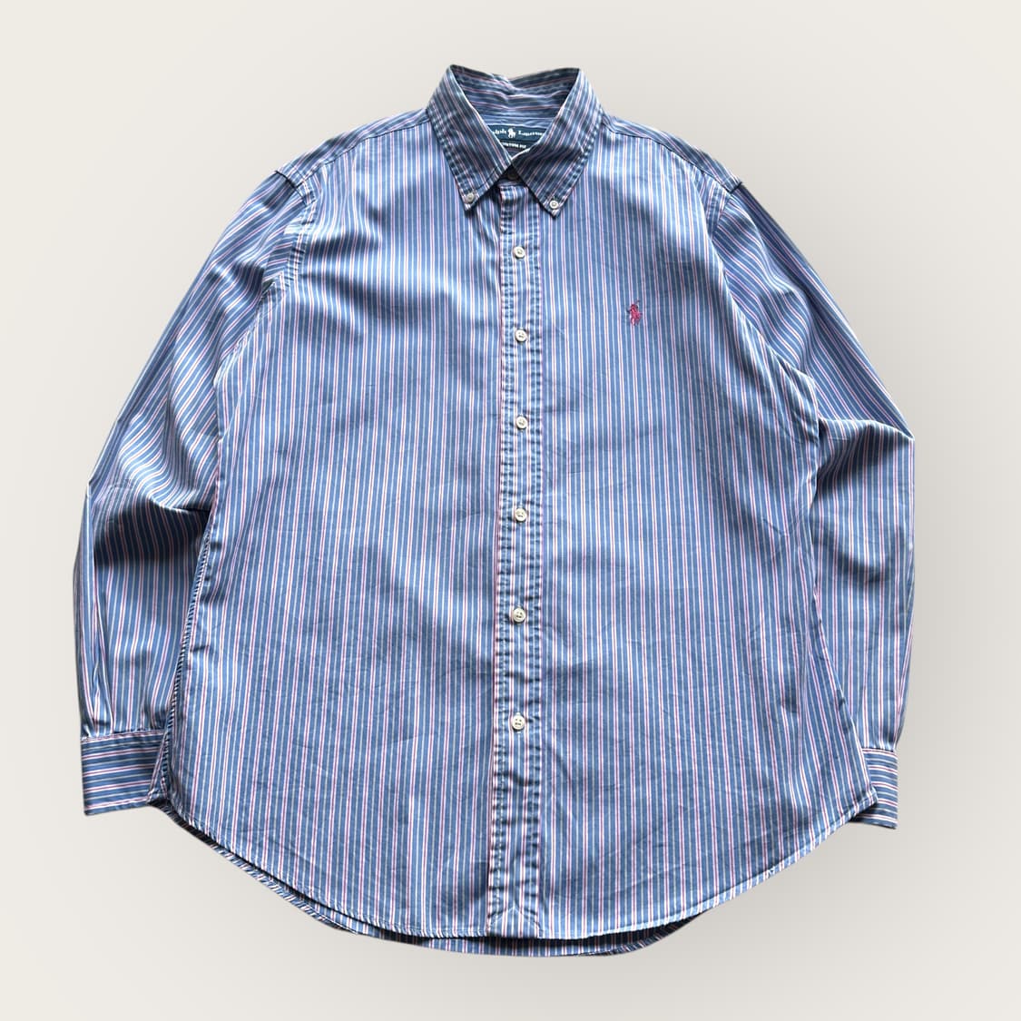 폴로 블루 스트라이프 셔츠 L 상품이미지1