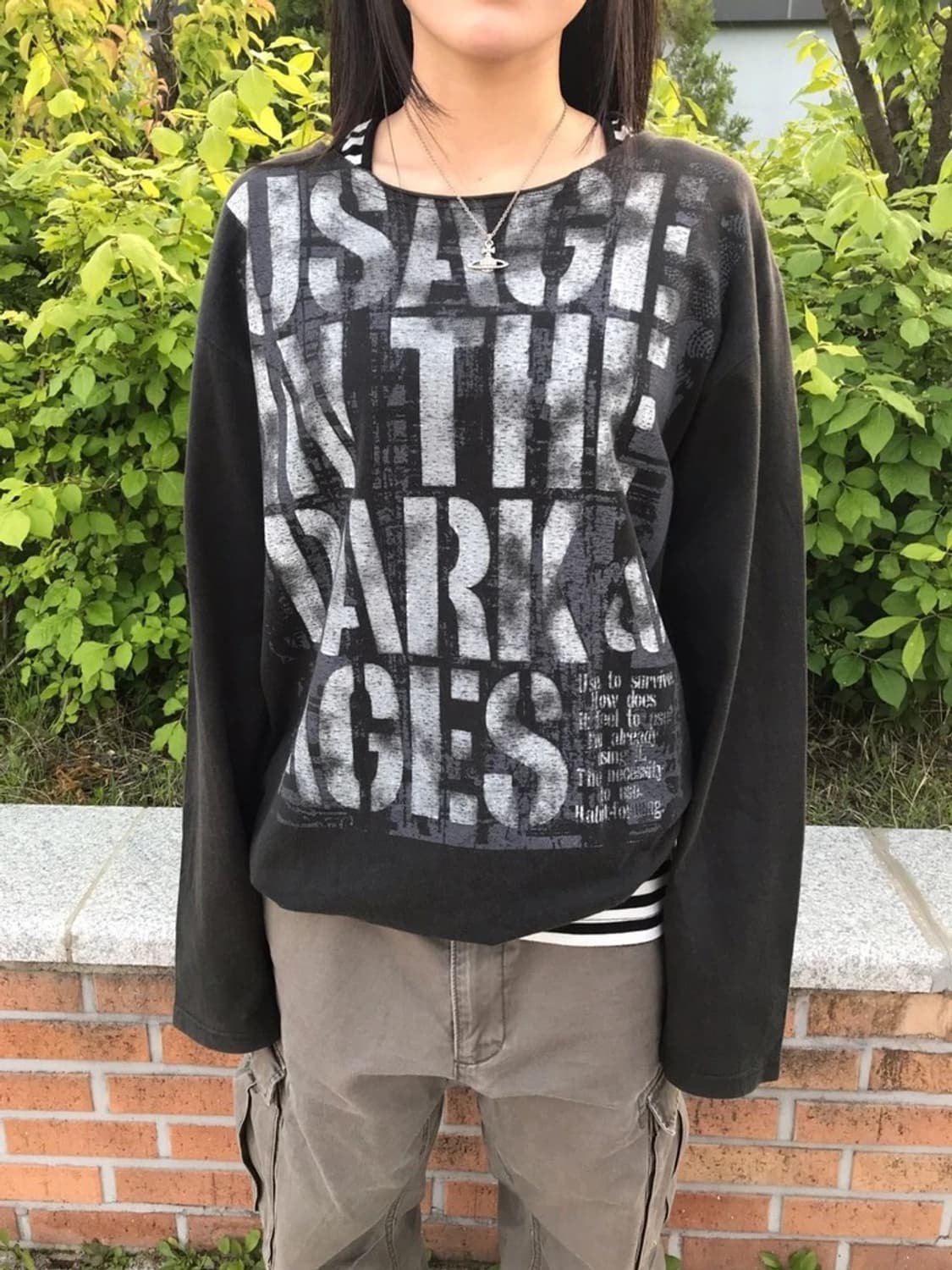 Dangerous Warning Graphic Long Sleeve 상품이미지2