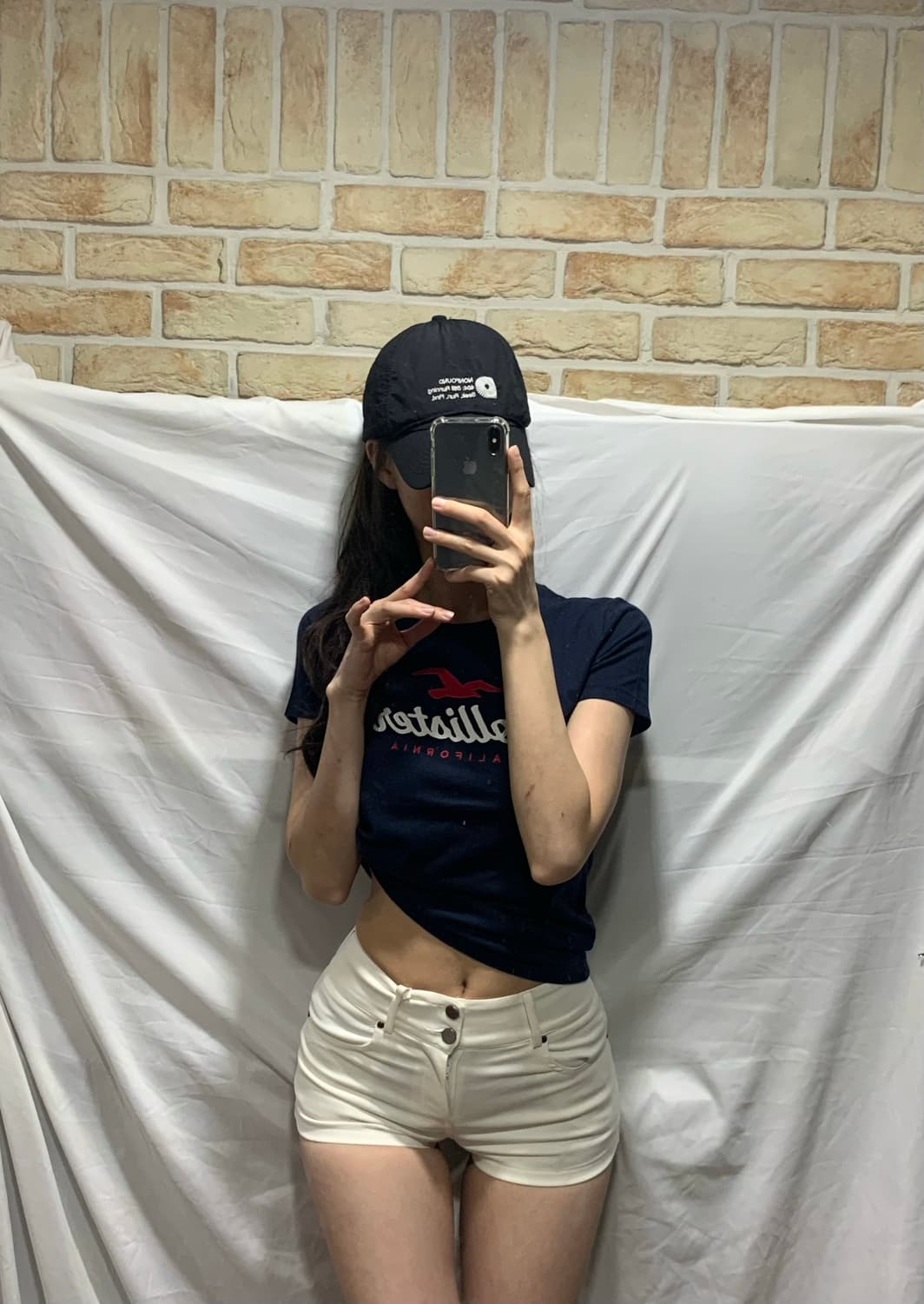 홀리스터 티셔츠,XS,네이비 상품이미지5