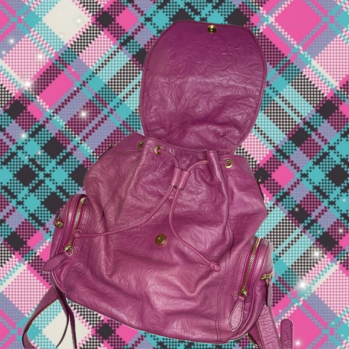 Daks 닥스 소가죽 백팩 갸루 y2k 가방 상품이미지4