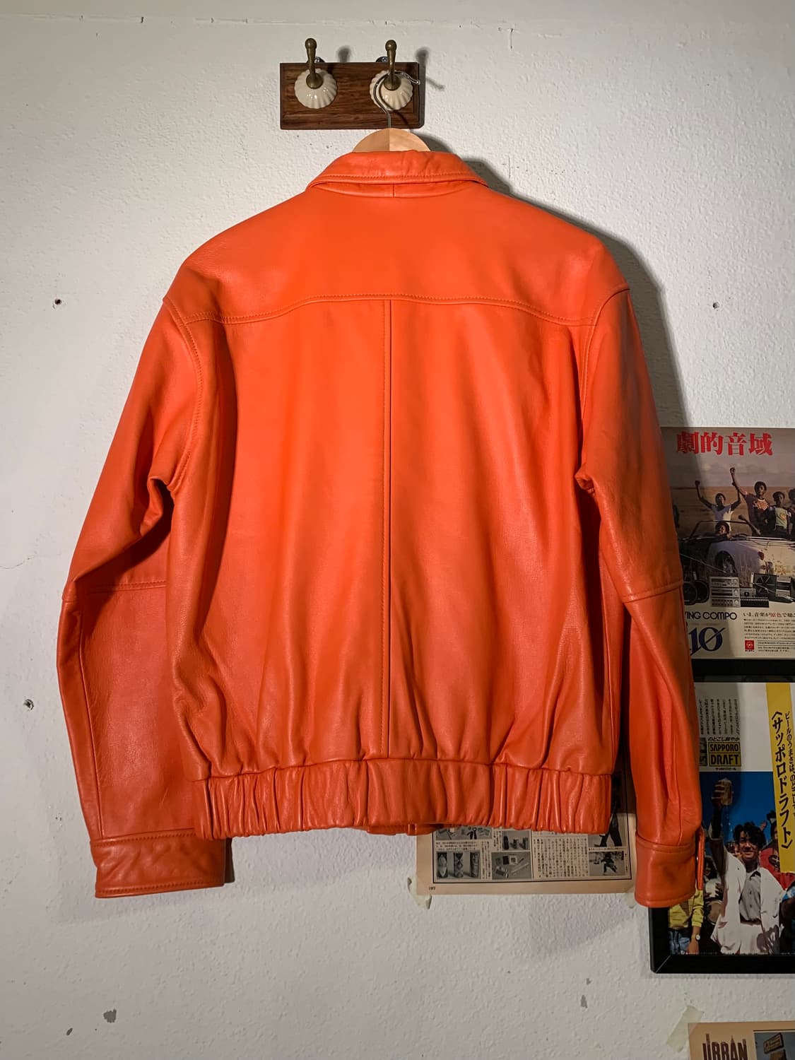 엑스걸 오렌지 폭스레더 자켓 상품이미지5