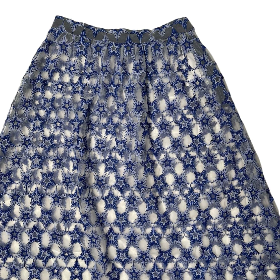 Queens court 시스루 별 자수 스커트 상품이미지2