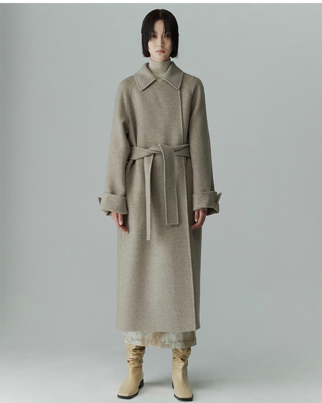 리이 RE RHEE 핸드메이드 울 블렌드 코트 상품이미지2