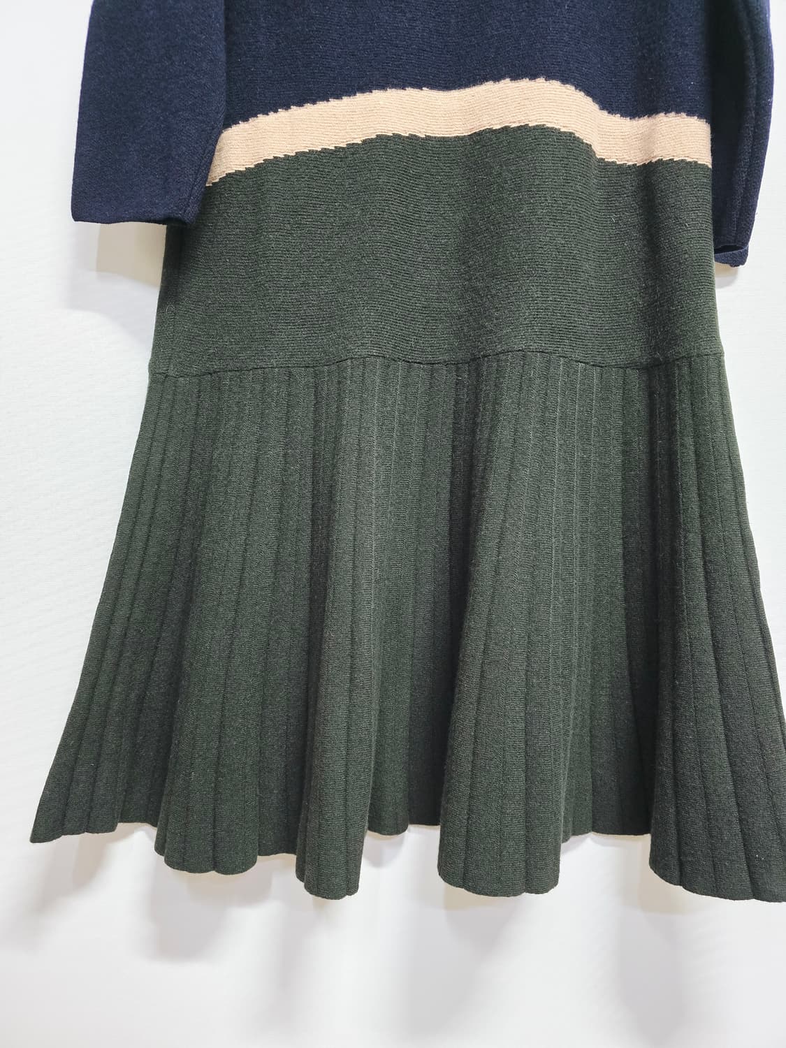 SJSJ 니트 플리츠 롱 원피스 모캐시미어 혼방 상품이미지5