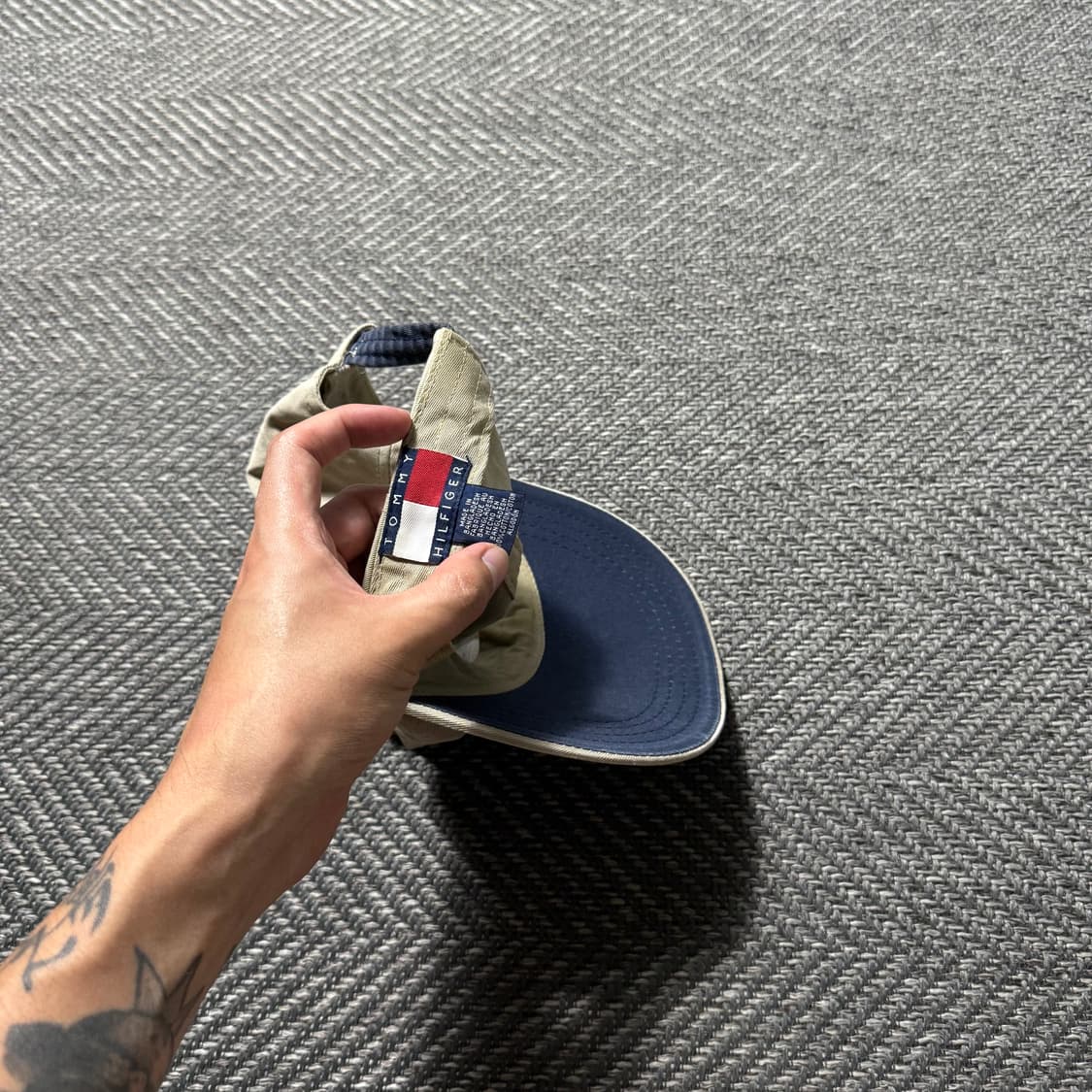 90s 타미힐피거 플래그 자수 올드스쿨 볼캡 모자 상품이미지2