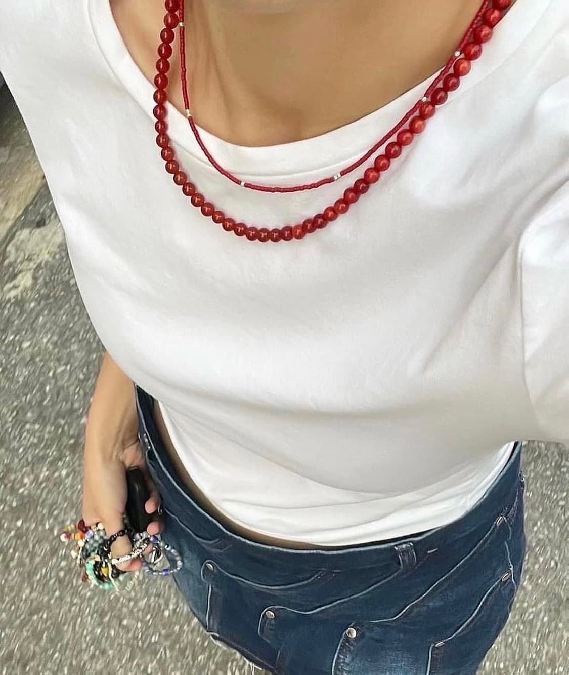 아프리카 글라스비즈 목걸이 상품이미지1