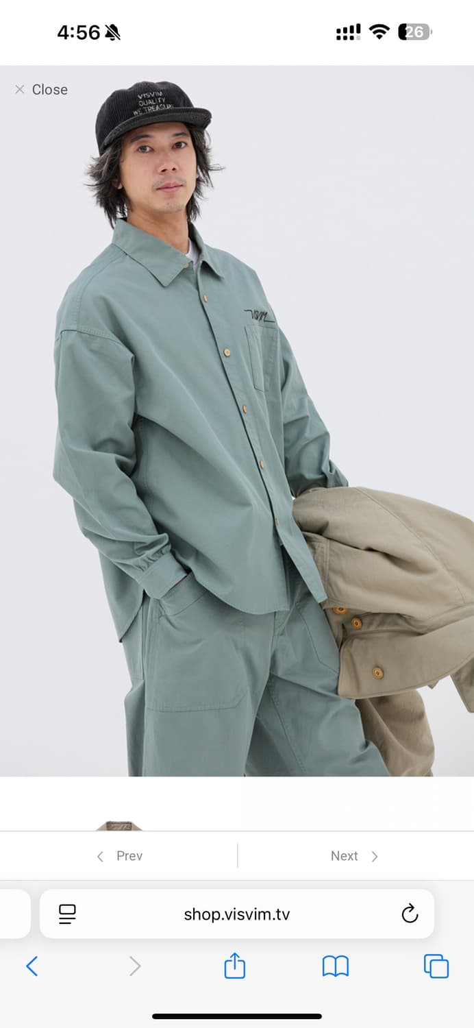 (2사이즈)25fw 비즈빔 visvim palmer 셔츠 그린컬러 미개봉 상품이미지3