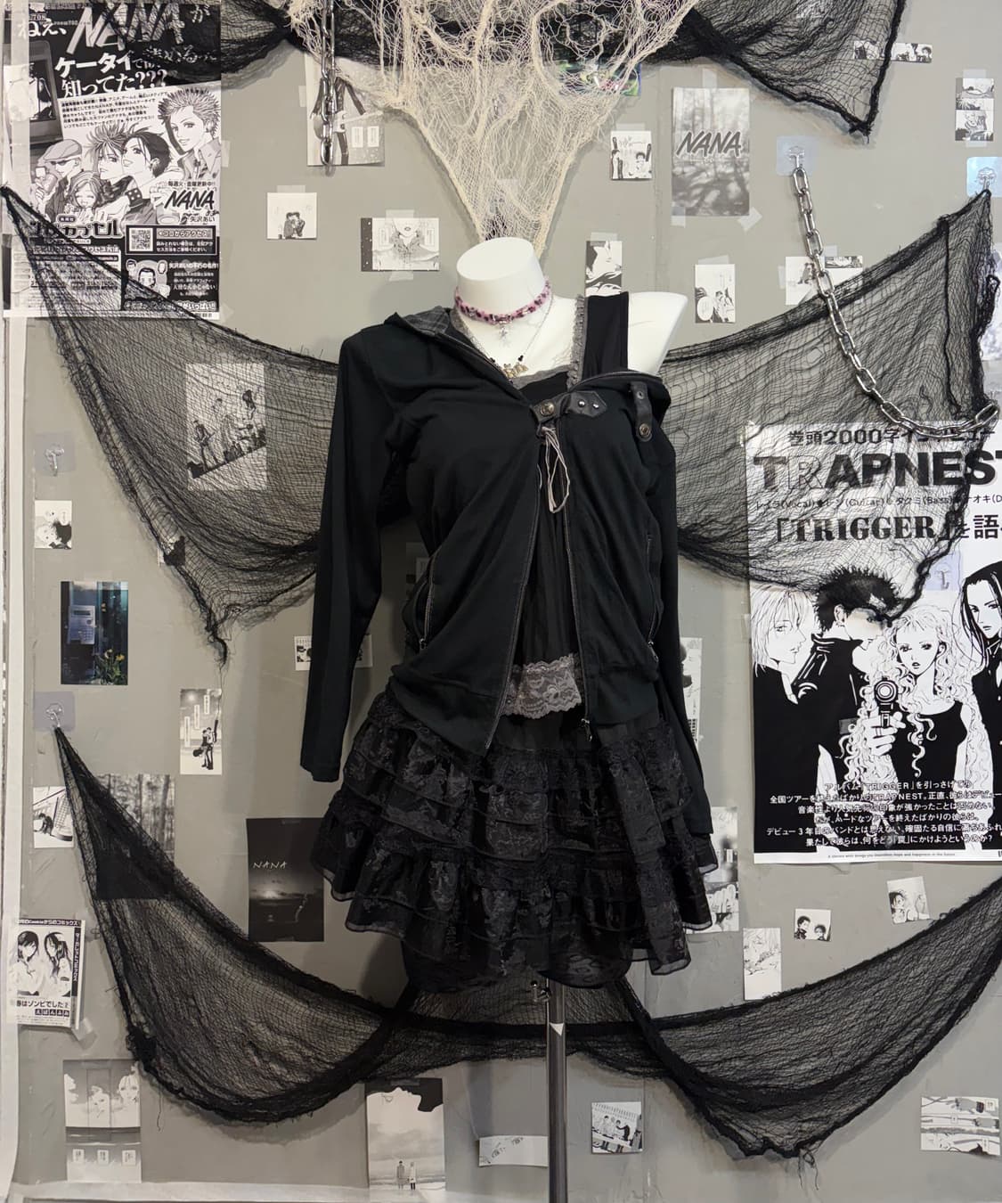 Y2K slim Buckle Hoodie zip up  상품이미지1