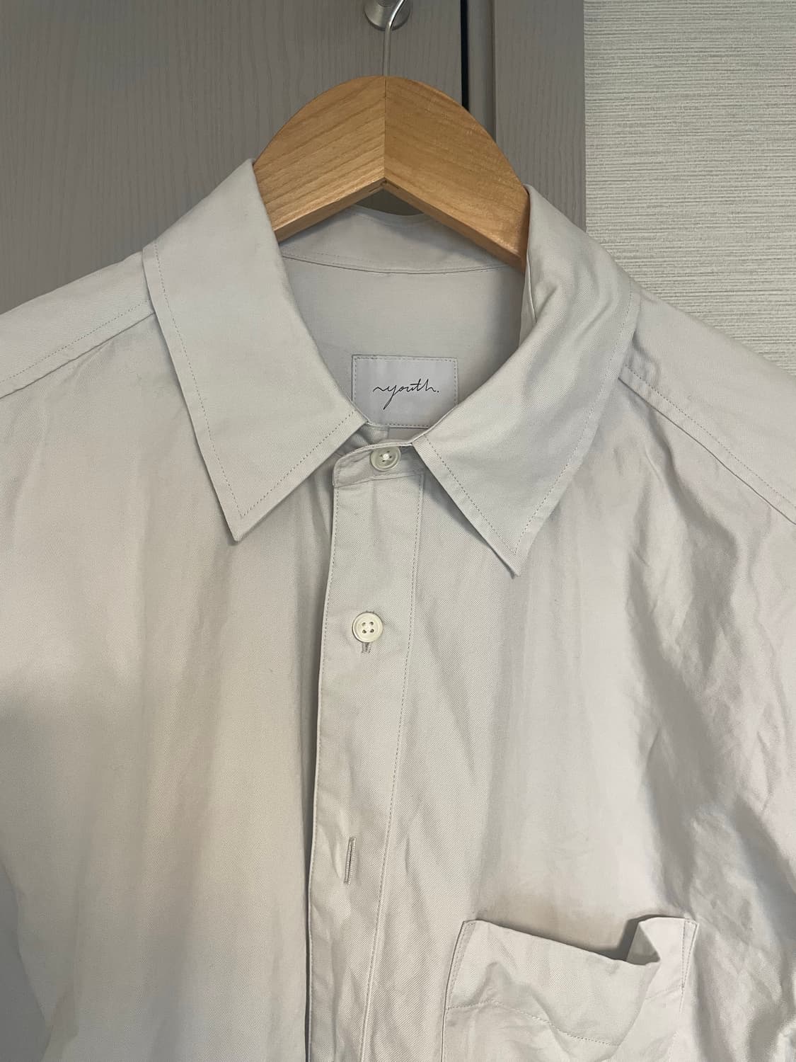 유스 youth 루즈드 셔츠 라이트그레이 S 상품이미지2