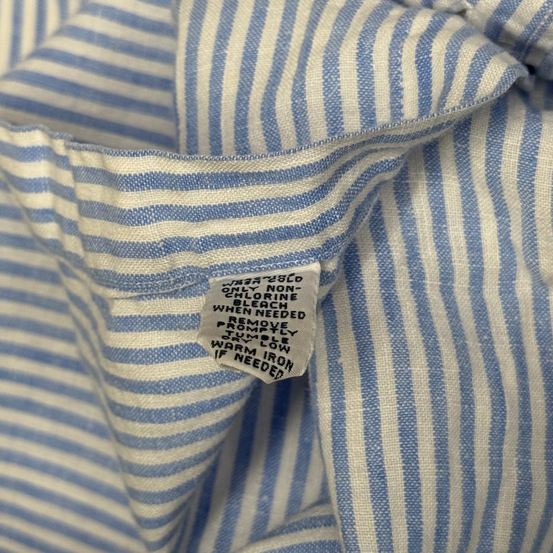 M 폴로랄프로렌 스카이블루 스트라이프 린넨 셔츠 상품이미지5