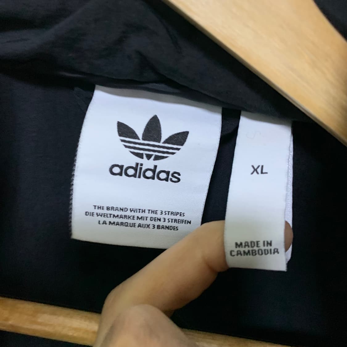 아디다스 삼선 트랙탑 바람막이 후드 투웨이 지퍼 자켓 블랙 상품이미지6