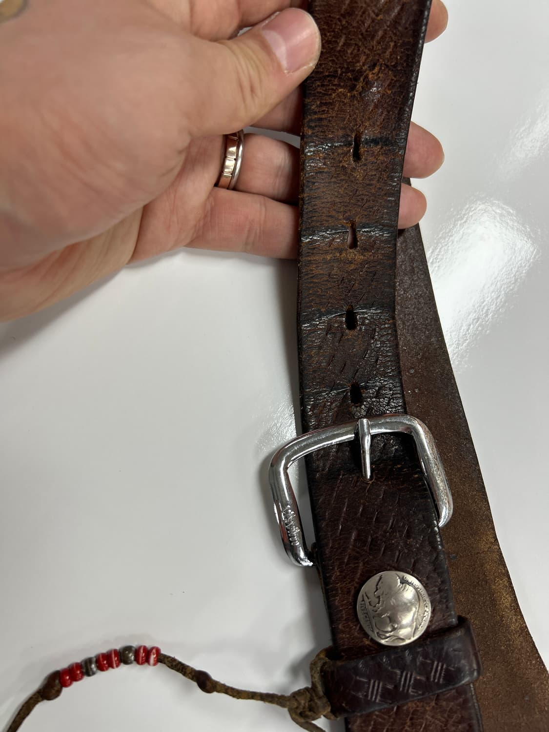 VISVIM 올드비즈빔 콘초 커스텀 가죽 벨트 상품이미지9