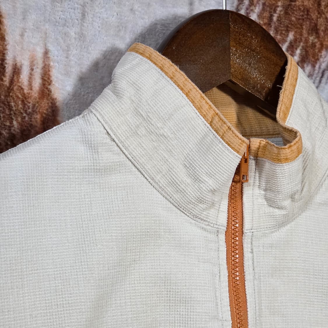 일본 빈티지 오렌지 샌드 와플 집업 상품이미지2