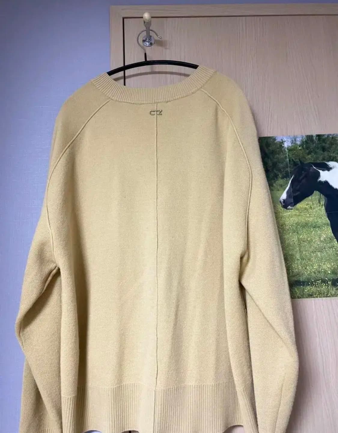 우마몽 Combed merino jacquard vneck cardiga 상품이미지3