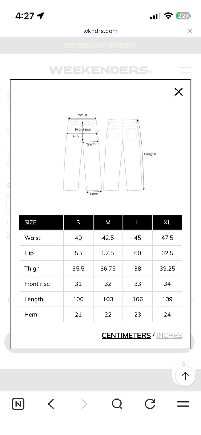 위캔더스 코브웹 데님팬츠  상품이미지5