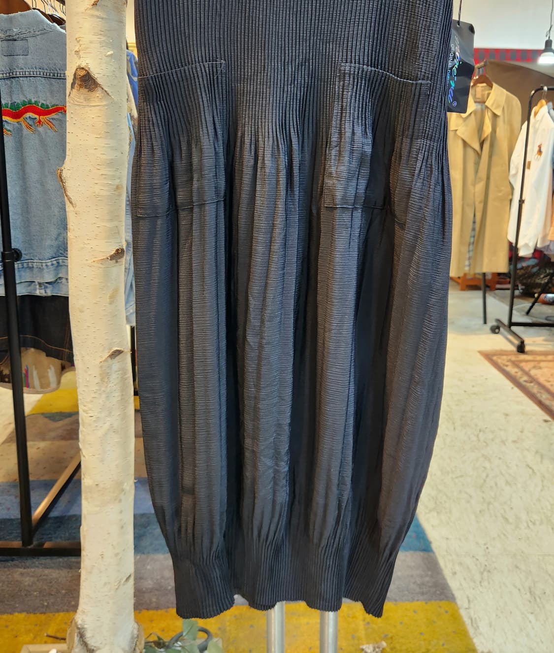 90s 제펜 민소매 플리츠 민소매 빈티지 원피스 미사용품 상품이미지4