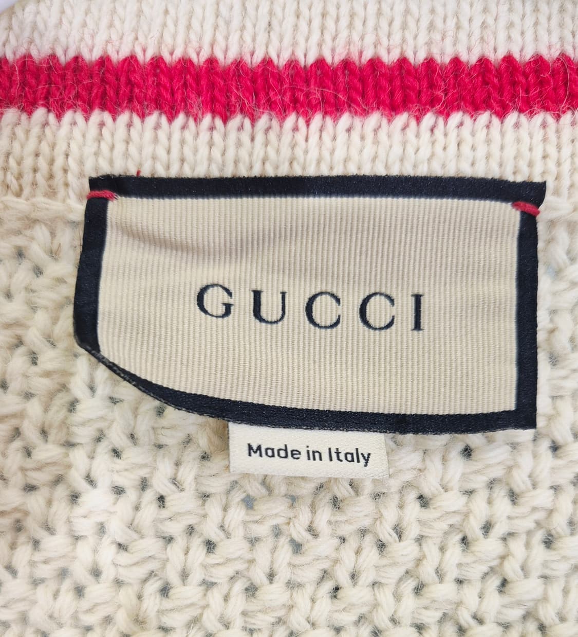 구찌 울 케이블 니트 베스트 상품이미지7