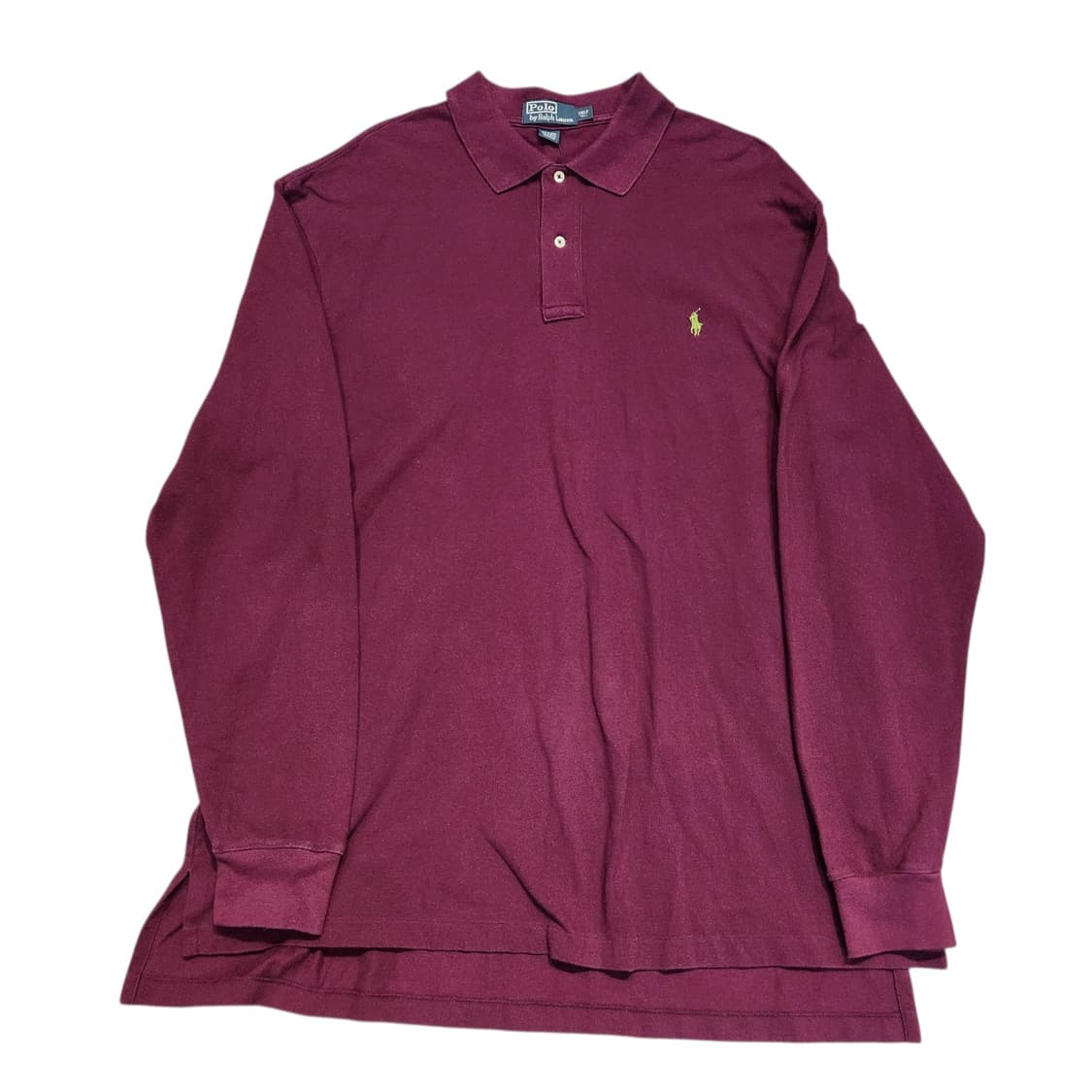 폴로 랄프로렌 버건디 긴팔 카라티 (2XL Tall / 빅사이즈) 상품이미지1