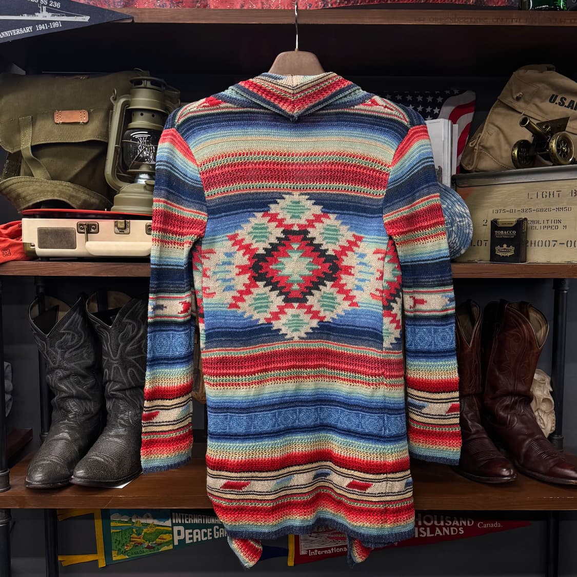 폴로 랄프로렌 신형 오픈 프론트 네이티브 패턴 니트 가디건 N48 상품이미지2