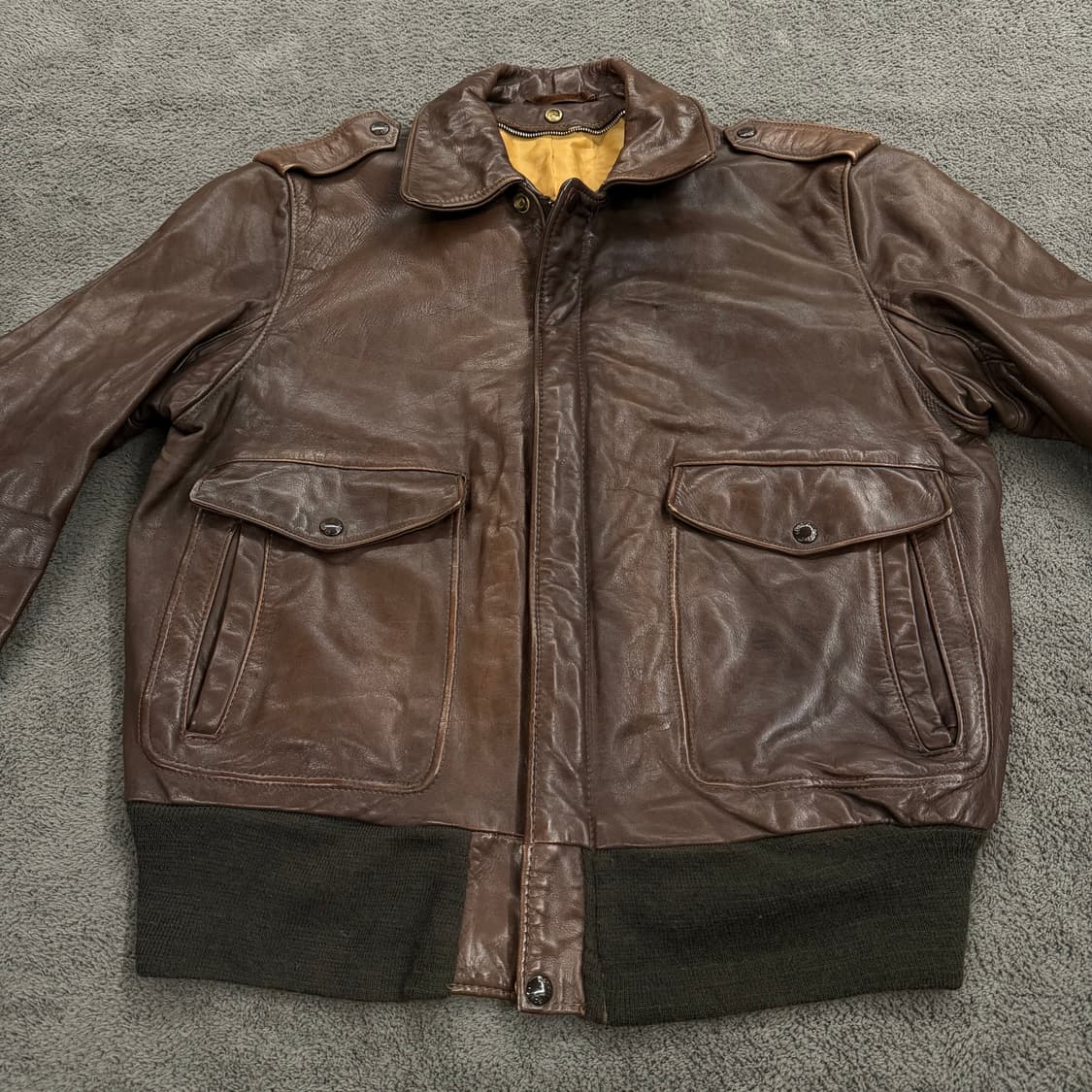 [ 44 ] 빈티지 A-2 플라이트 레더 가죽 자켓 상품이미지2