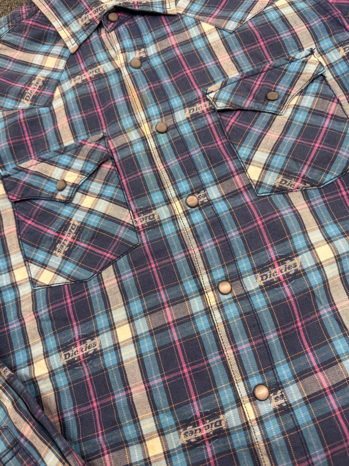 M)디키즈 빈티지 체크패턴 웨스턴 셔츠 상품이미지2