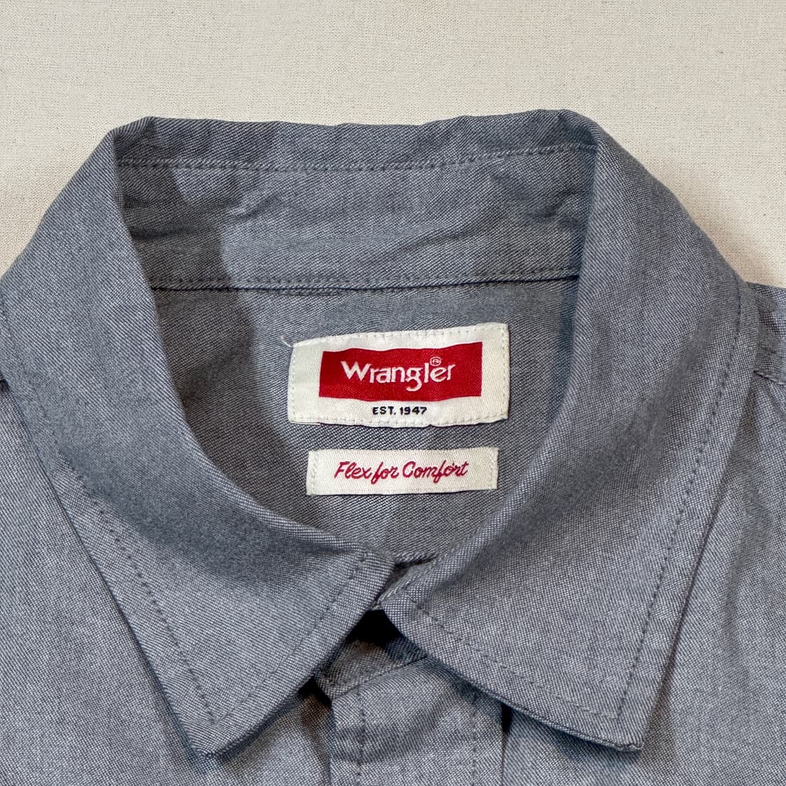 M) Wrangler 랭글러 투포켓 워크웨어 코튼 셔츠 그레이 상품이미지9