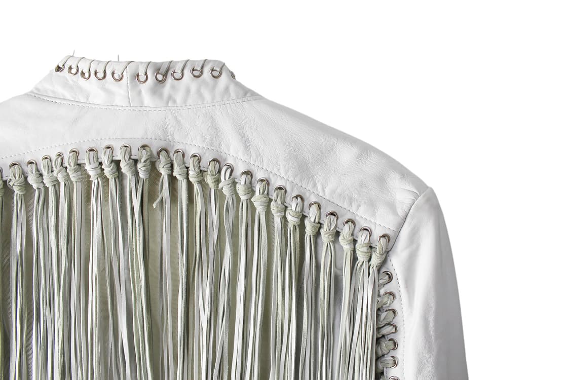 LAMARQUE Fringe Leather Jacket 상품이미지4