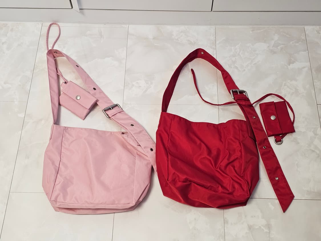 뮈니르 나일론 시티백S 스무디 (핑크 크로스 숄더 토트백) 상품이미지8