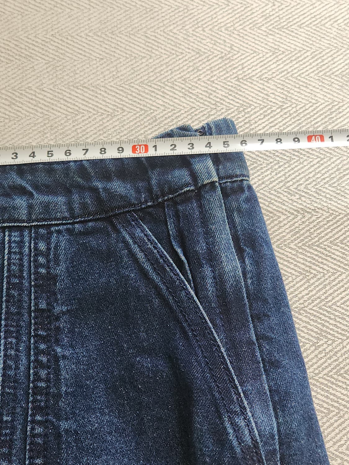 [66] 더엣지 AtG 데님 롱 플레어 스커트 66사이즈 상품이미지9