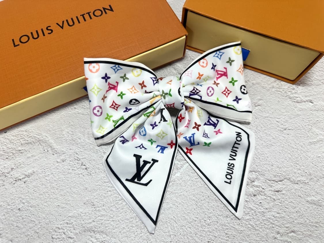 루이비통 화이트 & 멀티컬러 리본 헤어핀 상품이미지7