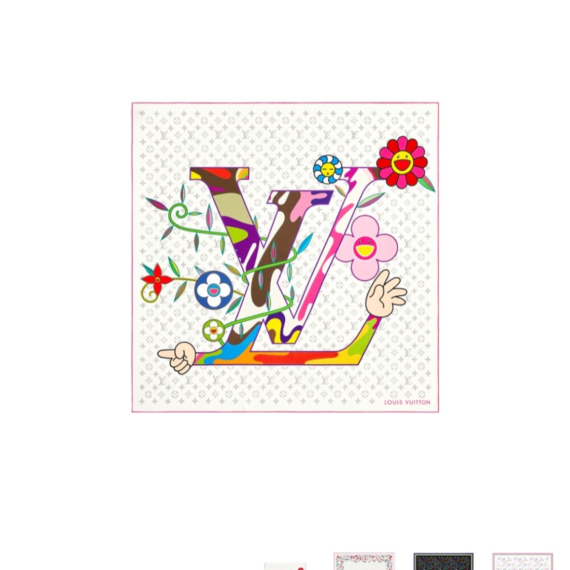 [새상품 풀구성]루이비통 무라카미 90 스카프 상품이미지1