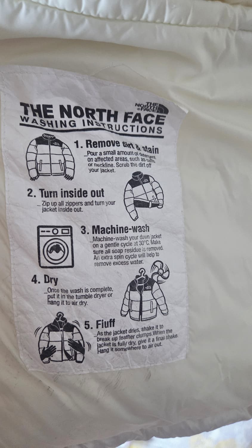 노스페이스 화이트 라벨 노벨티 눕시 다운 자켓 크림 상품이미지6