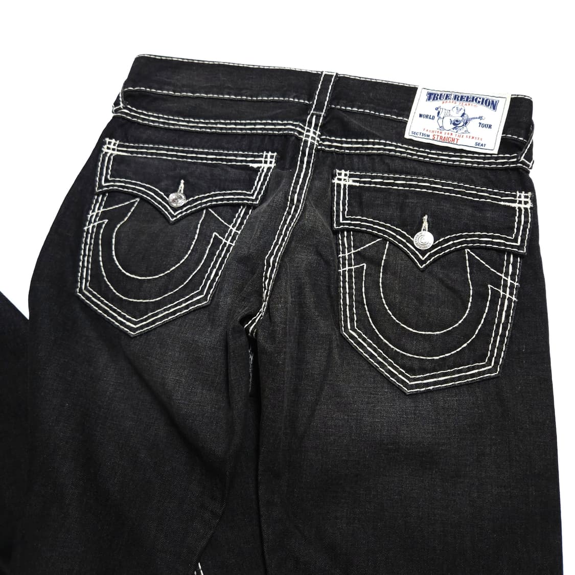 트루릴리전 월드투어 스티치 블랙진 데님 팬츠 상품이미지5