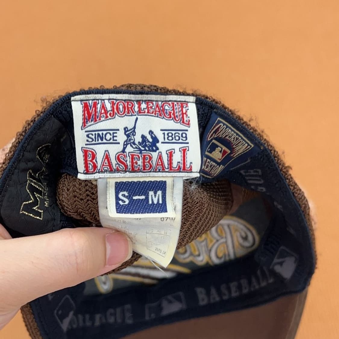 MLB 브루클린 빈티지 체크 가죽 야구모자 볼캡 C04849  상품이미지4
