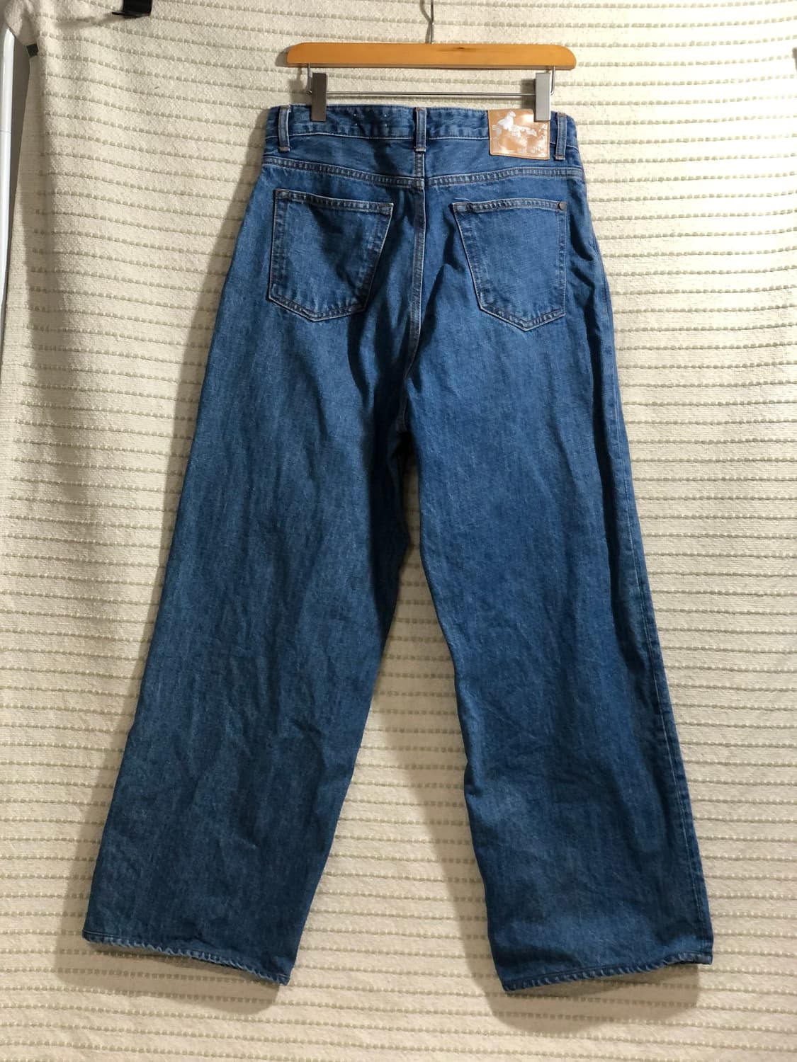 모드나인 MOD7ww 진청 와이드 데님 (30) 밑단 수선 상품이미지2