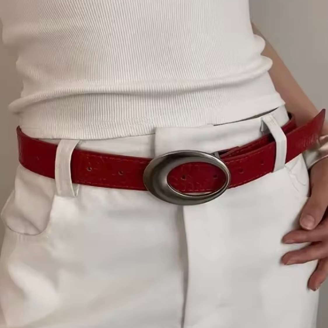 크로커다일 Y2K 레더 벨트 상품이미지2