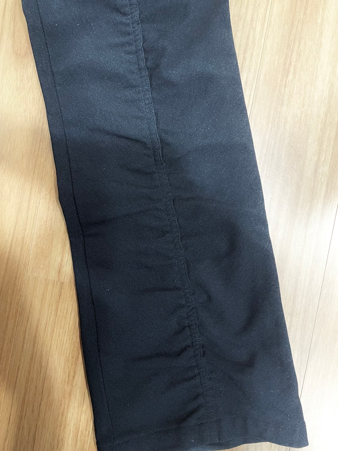 빈티지 셔링 세미부츠컷 블랙팬츠 상품이미지5