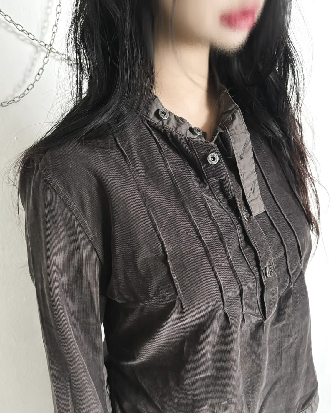 디젤 코듀로이 본디지 스트랩 블라우스 상품이미지2