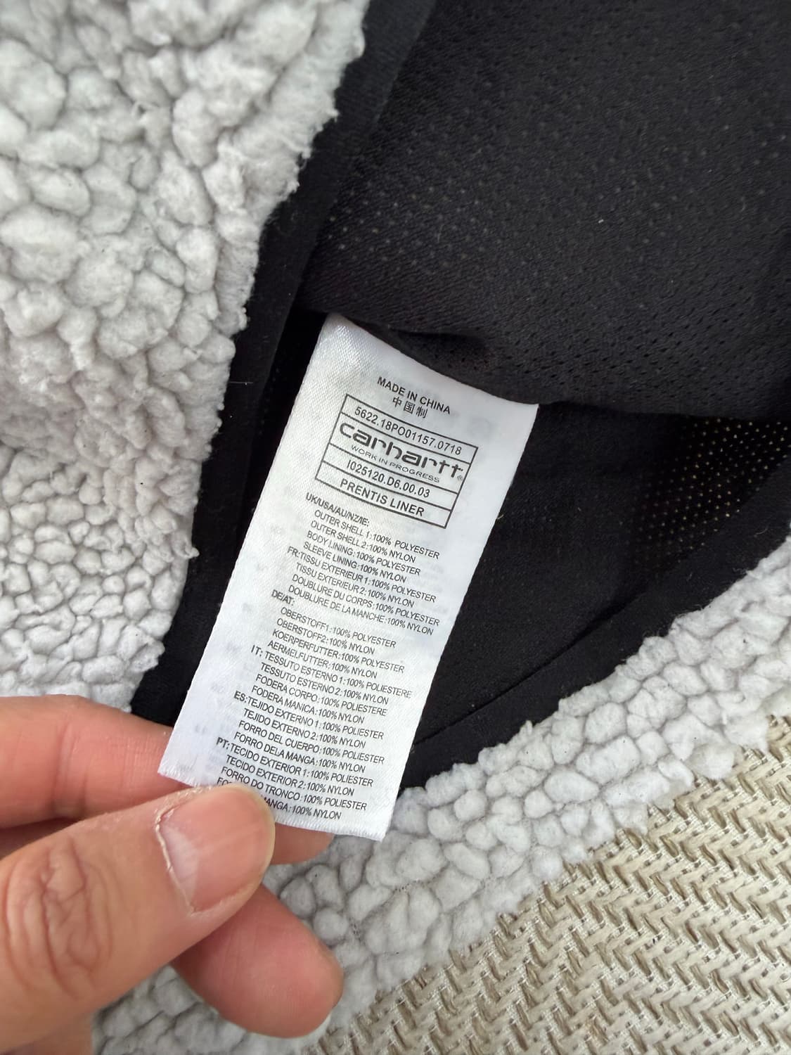 정품) 칼하트 뽀글이 플리스 자켓 M  상품이미지7