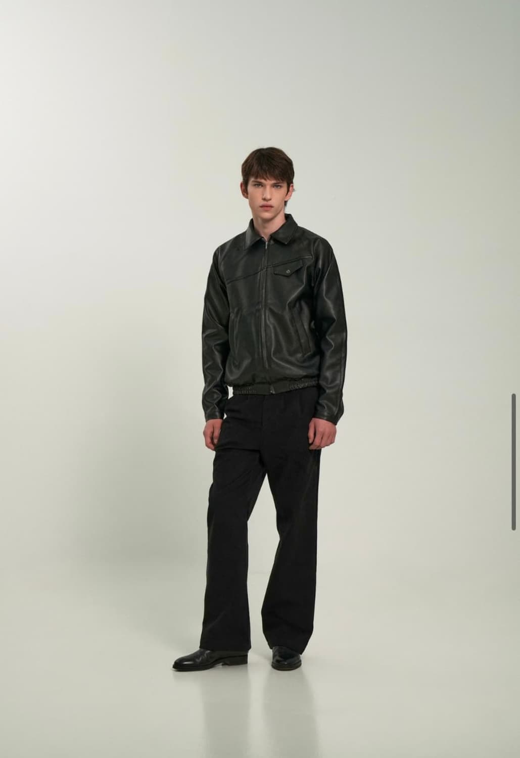리젤 봄버 레더 자켓 1사이즈 상품이미지2